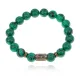 Браслет со славянской руной Чернобог и синт.камнем Малахит BSRK-02-12