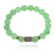 Браслет со славянской руной Чернобог и нат.камнем Нефрит BSRK-02-13