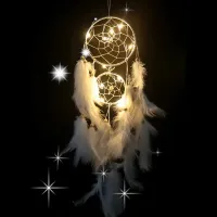 Подвеска ловец снов с подсветкой, 580х11см, белая LS005-1