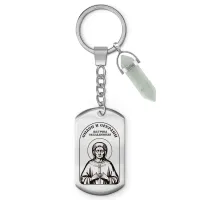 Брелок Матрона Московская с нат. камнем Нефрит BKZ-BJK-781-N