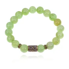 Браслет со славянской руной Сила и синт.камнем Оникс BSRK-08-26