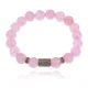 Браслет со славянской руной Ветер и нат.камнем Розовый кварц BSRK-09-15