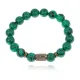 Браслет со славянской руной Уд и синт.камнем Малахит BSRK-11-12