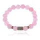Браслет со славянской руной Уд и нат.камнем Розовый кварц BSRK-11-15