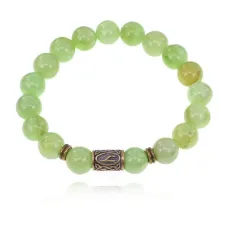 Браслет со славянской руной Уд и синт.камнем Оникс BSRK-11-26