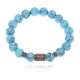 Браслет со славянской руной Леля и синт.камнем Бирюза BSRK-12-05