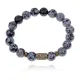 Браслет со славянской руной Леля и нат.камнем Снежный обсидиан BSRK-12-14
