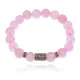 Браслет со славянской руной Леля и нат.камнем Розовый кварц BSRK-12-15