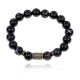 Браслет со славянской руной Леля и нат.камнем Черный агат BSRK-12-23