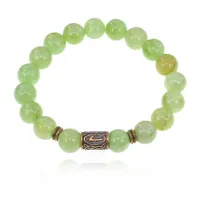 Браслет со славянской руной Леля и синт.камнем Оникс BSRK-12-26