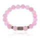 Браслет со славянской руной Рок и нат. камнем Розовый кварц BSRK-13-15