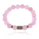 Браслет со славянской руной Даждьбог и нат.камнем Розовый кварц BSRK-15-15