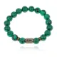 Браслет со славянской руной Перун и синт.камнем Малахит BSRK-16-12
