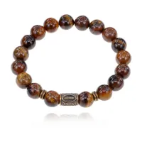 Браслет со славянской руной Исток и нат.камнем Тигровый глаз BSRK-18-19