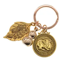 Брелок Восточный гороскоп - Крыса, Пять монет и Тыква-горлянка BK092-01