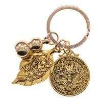 Брелок Восточный гороскоп - Дракон, Пять монет и Тыква-горлянка BK092-05