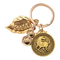 Брелок Восточный гороскоп - Лошадь, Пять монет и Тыква-горлянка BK092-07