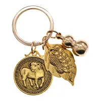 Брелок Восточный гороскоп - Коза, Пять монет и Тыква-горлянка BK092-08
