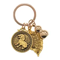 Брелок Восточный гороскоп - Собака, Пять монет и Тыква-горлянка BK092-11