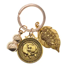 Брелок Восточный гороскоп - Свинья, Пять монет и Тыква-горлянка BK092-12