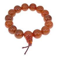 Буддийский браслет - четки 13мм, акрил, цвет коричневый BS141-4