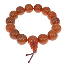 Буддийский браслет - четки 13мм, акрил, цвет коричневый BS141-4