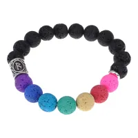 Браслет с камнем Лава и руной Райдо BSZD-16