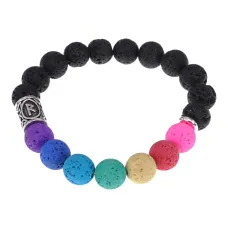 Браслет с камнем Лава и руной Райдо BSZD-16