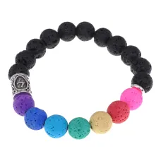 Браслет с камнем Лава и руной Соулу BSZD-17