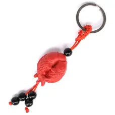 Брелок киноварь Два карпа, пластик BK035-13