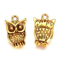 Подвеска для бижутерии Сова 16х10мм, цвет золот. FP2041