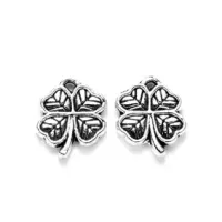 Подвеска для бижутерии Клевер 12х11мм, цвет серебр. FP2029