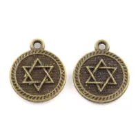 Подвеска для бижутерии Звезда Давида 18х15мм, цвет бронз. FP2038