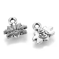 Подвеска для бижутерии Лотос 11х11мм, цвет серебр. FP2015