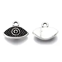 Подвеска для бижутерии Глаз 12х15мм, цвет серебр. FP2011