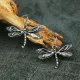 Серьги Стрекоза, 2х3х1см SE191