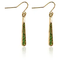 Серьги Капля, цвет зеленый UD160-g