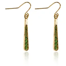 Серьги Капля, цвет зеленый UD160-g