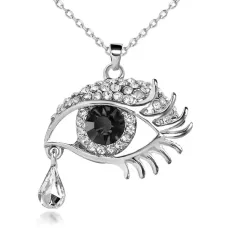 Кулон с цепочкой Глаз, 40х35мм, цвет серебряный BJK087-02