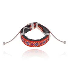 Браслет из натуральной кожи с орнаментом BS026-15