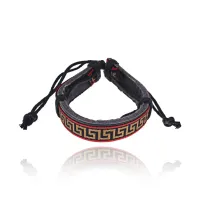 Браслет из натуральной кожи с орнаментом BS026-22