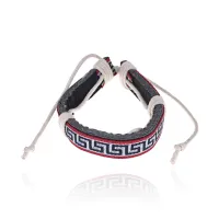 Браслет из натуральной кожи с орнаментом BS026-23