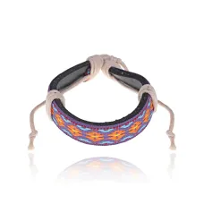 Браслет из натуральной кожи с орнаментом BS026-27