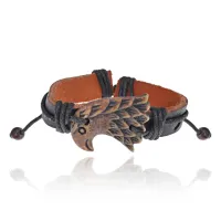 Браслет Орел из натуральной кожи, 1 см BS037-23