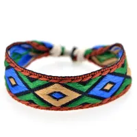 Плетеный браслет Ромб, 19мм BS589