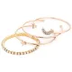 Набор безразмерных браслетов Месяц и звезды, цвет золотой 1A0023-2