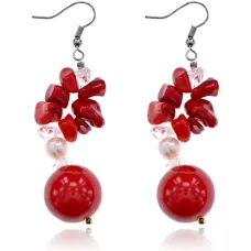 Серьги Коралл, 65х15х10мм UD176