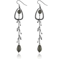 Серьги Вечерние, цвет черный UD178-b