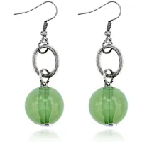 Серьги Шар, цвет зеленый UD180