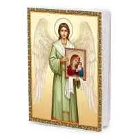 Обложка для паспорта Ангел с иконой Божьей Матери MOB-1154
